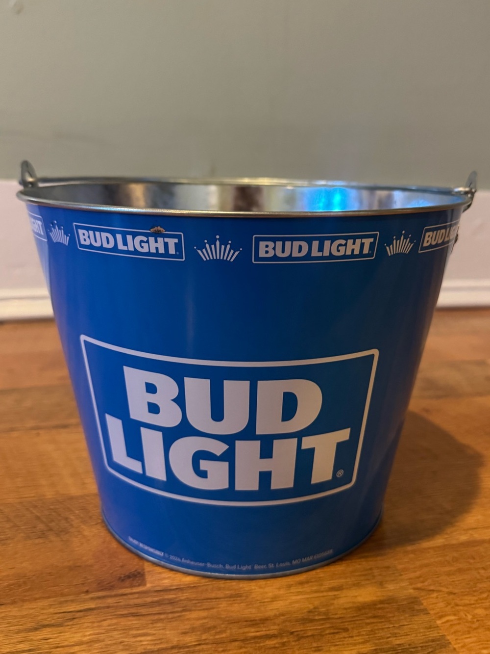 Bud Light Blue Metal Party Bucket Pack of 3